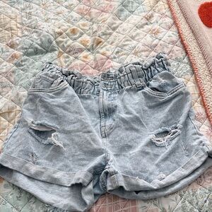 Bluenotes Light Blue Ripped Jean Shorts